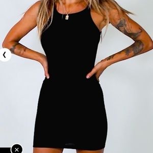 Black mini dress